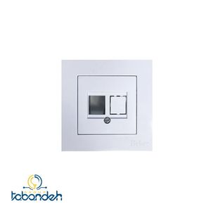 پریز شبکه BEKER مدل آسان سفید با قاب سفید